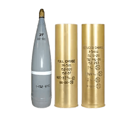 152 mm HE Full or Reduced Charge